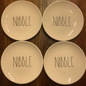 RAE DUNN - 2018 NIBBLE side plates.